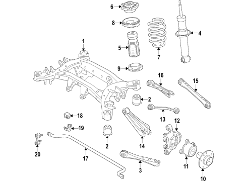 2018 BMW X4 Rear Suspension Components, Lower Control Arm, Upper Control Arm, Ride Control, Stabilizer Bar Rear Spring Strut Diagram for 37126872327