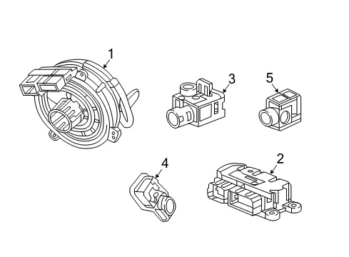 2022 GMC Canyon Air Bag Components Coil Asm-Steering Wheel Airbag Diagram for 84316707