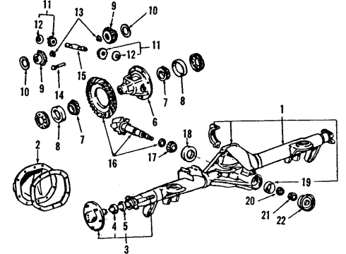 2009 Ford F-250 Super Duty Rear Axle, Differential, Propeller Shaft Center Bearing Diagram for BC3Z-4800-G