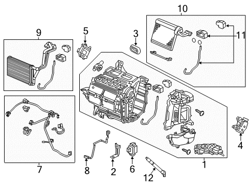 2015 Honda Civic HVAC Case Heater Sub-Assy. Diagram for 79106-TS8-A03
