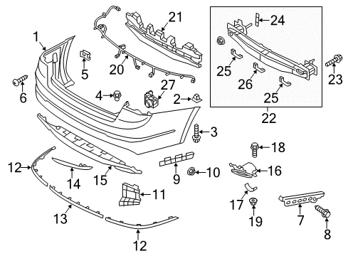 2015 Kia Cadenza Lane Departure Warning Lamp Assembly-Rear Reflex Diagram for 924083R500