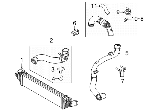 2020 Ford Escape Intercooler Air Duct Bolt Diagram for -W506414-S442