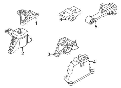 2022 Hyundai Santa Fe Engine & Trans Mounting BRACKET-ROLL ROD SUPPORT Diagram for 45218-3D500