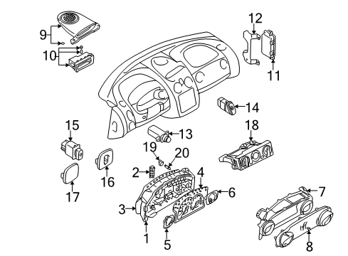 2001 Dodge Stratus Instruments & Gauges Control Diagram for MR500060