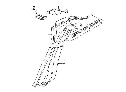 2016 BMW X1 Interior Trim - Quarter Panels Cover, Column C, Bottom Left Diagram for 51477366845