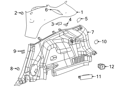 2020 Jeep Cherokee Lift Gate Lamp-Courtesy Diagram for 68411421AA