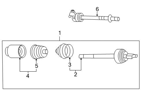 2009 Kia Optima Drive Axles - Front Boot Set-Out Joint Diagram for 495942G500