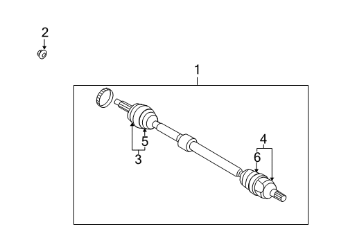 2013 Kia Soul Drive Axles - Front Joint & Shaft Kit-Front Diagram for 495812K720