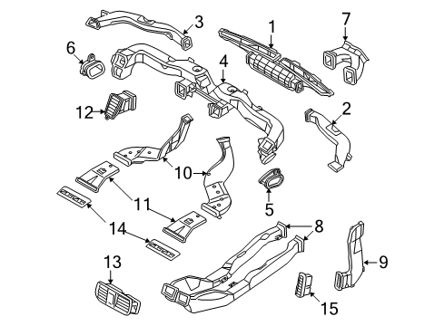 2010 Hyundai Genesis Ducts Duct Assembly-"B"Pillar Extension, LH Diagram for 84783-3M000-BR
