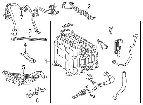 2014 Toyota Highlander Electrical Components Inverter Brace Diagram for G9216-48050