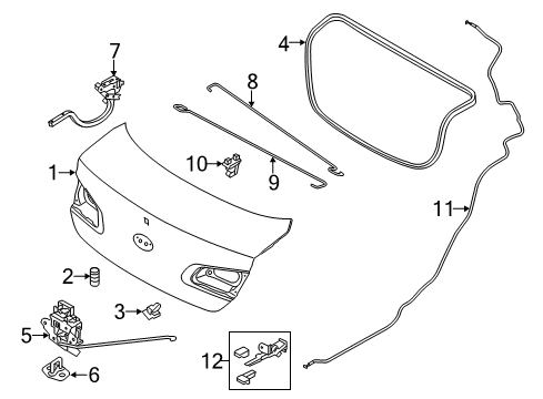 2015 Kia Forte Koup Trunk Hinge Assembly-Trunk Lid Diagram for 79220A7200