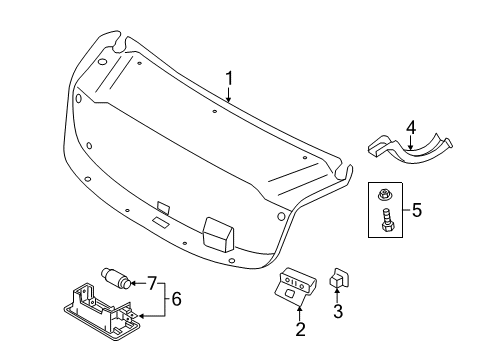 2013 Hyundai Azera Bulbs Cover-Trunk Lid Hinge Arm Lower, LH Diagram for 81911-3V000-RY