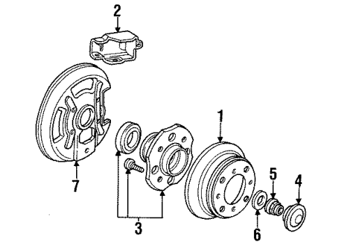 1993 Acura Vigor Rear Brakes Caliper Assembly, Right Rear (11Clp-14S) (Nissin) Diagram for 43210-SL5-A01