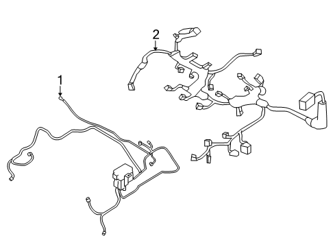 2012 Hyundai Azera Wiring Harness Wiring Assembly-Front Diagram for 91206-3V040