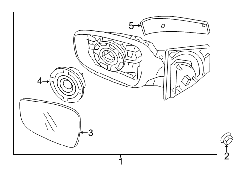 2013 Hyundai Elantra GT Outside Mirrors Mirror Assembly-Outside Rear View, RH Diagram for 87620-A5060