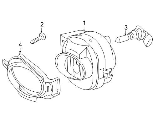 2008 Lexus ES350 Fog Lamps Lens & Body Diagram for 81211-33200