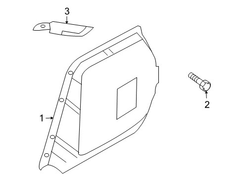 2009 Hyundai Veracruz Transaxle Parts Cover-Transaxle Side Diagram for 45283-24000