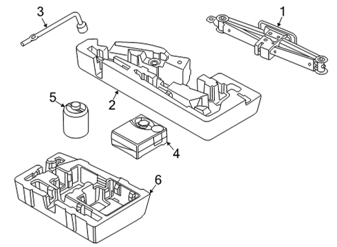 2022 Hyundai Santa Fe Jack & Components Wrench-Wheel Nut Diagram for 091314H000