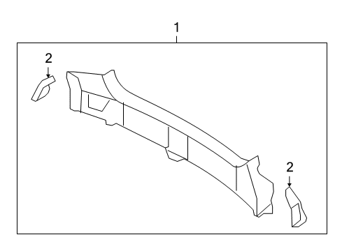 2010 Hyundai Santa Fe Rear Body Crossmember Assembly-Rear End Diagram for 65880-0W500