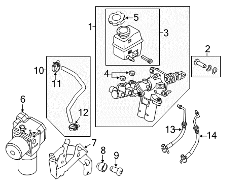 2013 Kia Optima Hydraulic System Booster Assembly-Vacuum Diagram for 591102T200