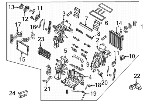 2021 Hyundai Elantra Air Conditioner PTC HEATER Diagram for 97191-AA000