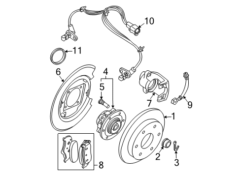 2010 Nissan Pathfinder Anti-Lock Brakes Anti Skid Actuator Assembly Diagram for 47660-ZL17D