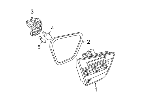 2011 BMW 335d Bulbs Bulb Holder, Rear Light In Trunk Lid, Left Diagram for 63217211215