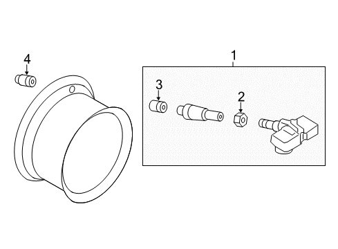 2017 Nissan Sentra Tire Pressure Monitoring Tpms Tire Pressure Monitoring Sensor Diagram for 40770-3AN1D