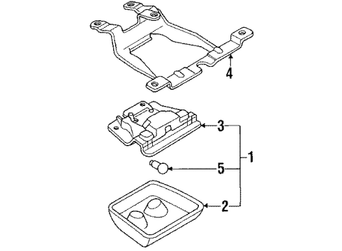 1990 Nissan Axxess Interior Trim - Roof Lamp Assembly-Map Diagram for 26430-30R00