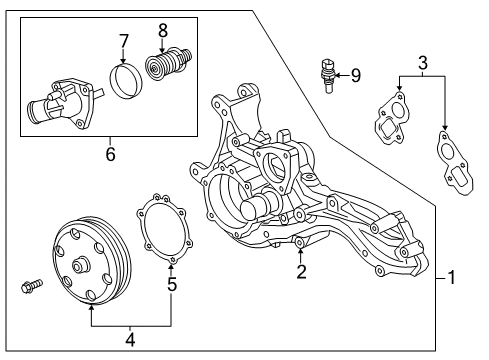 2019 Chevrolet Camaro Cooling System, Radiator, Water Pump, Cooling Fan Water Pump Kit Diagram for 12687615