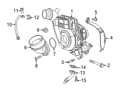 2018 Ram 1500 Turbocharger Stud Diagram for 68148170AA