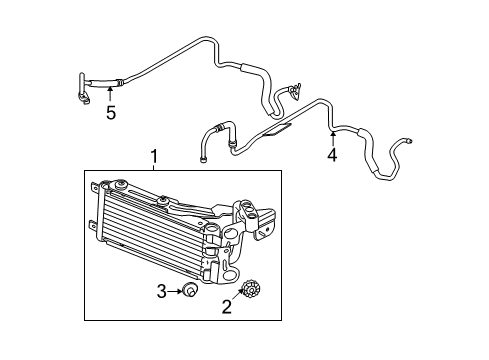 2010 BMW M3 Trans Oil Cooler Transmission Oil Cooler Line, Return Diagram for 17222283581