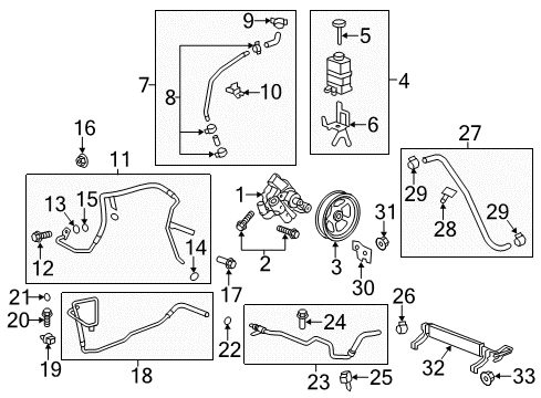 2010 GMC Acadia P/S Pump & Hoses, Steering Gear & Linkage Reservoir Cap Diagram for 20795354