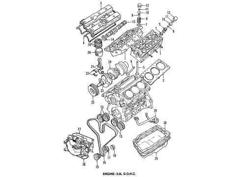 1997 Saab 9000 Engine Oil Cooler Spacer Plate Nut Diagram for 90409174