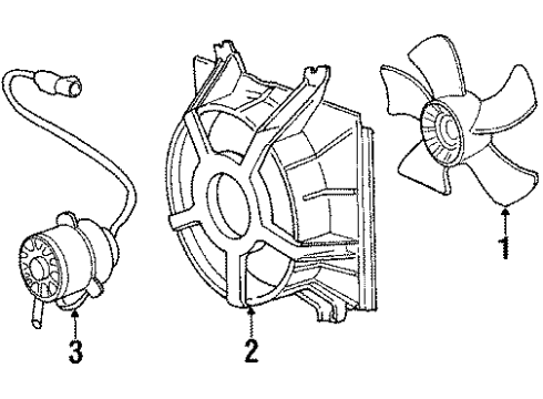 1990 Acura Integra Cooling System, Radiator, Water Pump, Cooling Fan Shroud (Denso) Diagram for 19015-PR3-903