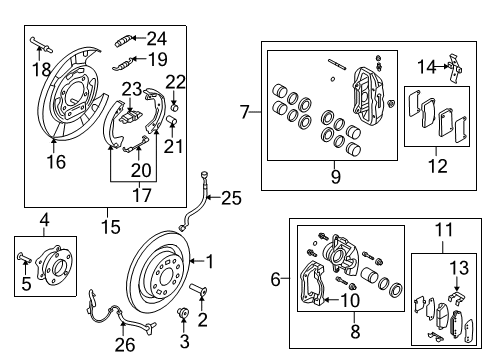 2014 Hyundai Genesis Coupe Anti-Lock Brakes Brake Hydraulic Unit Assembly Diagram for 58920-2M830