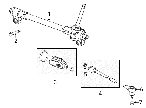 2014 Chevrolet Spark Steering Column & Wheel, Steering Gear & Linkage Steering Gear Diagram for 95083673