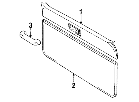 1994 Toyota Land Cruiser Gate Trim Gate Trim Panel Diagram for 64780-60021-03