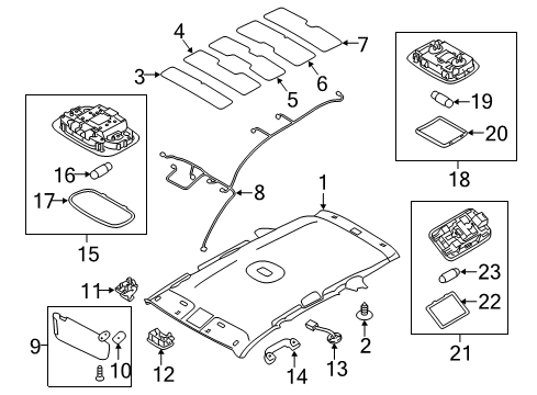 2014 Kia Sorento Interior Trim - Roof Lamp Assembly-Luggage Compartment Diagram for 926202P000H9