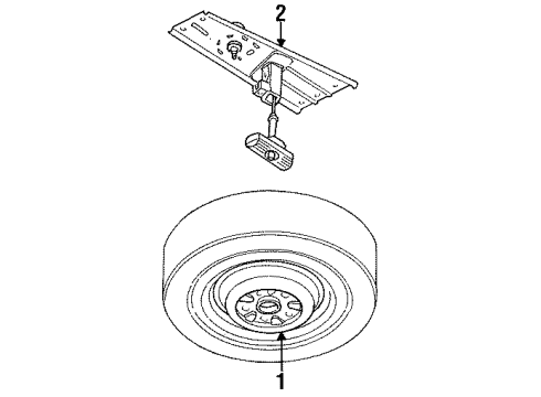 2000 Chrysler Grand Voyager Wheels Spare Wheel Diagram for 4743436