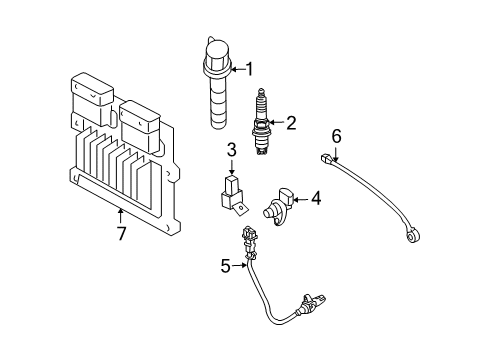 2006 Kia Optima Powertrain Control Engine Ecm Control Module Diagram for 3911125131