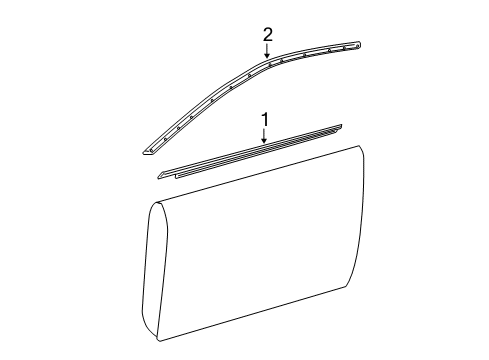 2008 Dodge Challenger Exterior Trim - Door WEATHERSTRIP-Front Door Belt Outer Diagram for 55399122AG