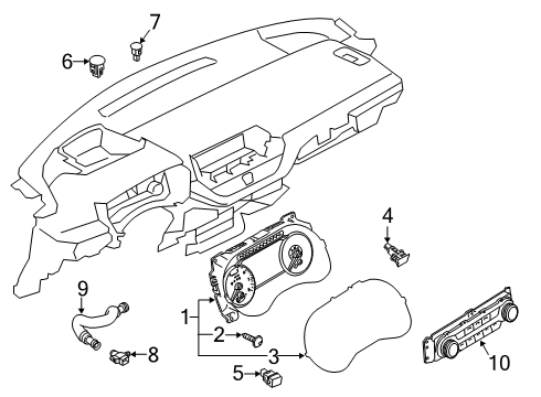 2019 Nissan Altima Trunk Instrument Cluster Diagram for 24810-6CA0A