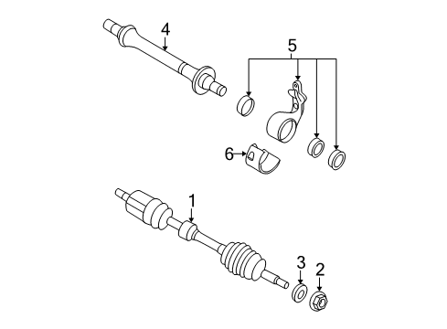 2008 Kia Sportage Drive Axles - Front Joint Set-Inner, LH Diagram for 495921F400