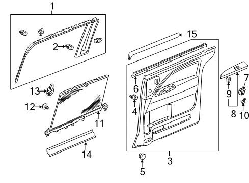 2006 Honda Odyssey Sliding Door Screw, Tapping (4X10) Diagram for 93913-24120