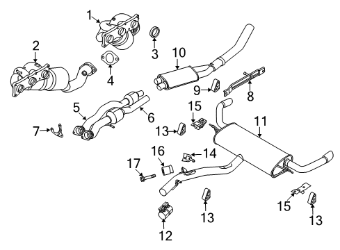 2010 BMW X5 Exhaust Components Exchange. Exhaust Manifold With Catalyst Diagram for 18407558769