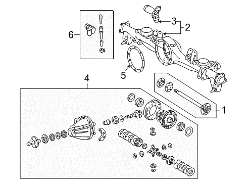 2003 Lexus LX470 Axle & Differential - Rear Hose Sub-Assy, Rear Axle Breather Diagram for 42306-60140