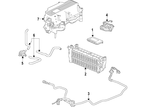 2021 Honda CR-V Hybrid Components, Battery, Cooling System H/V CABLE ASSY-, DC Diagram for 1F110-5RD-A02