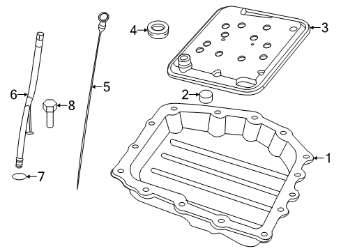 2010 Chrysler Sebring Automatic Transmission O Ring-Trans Oil Filter Diagram for 6032780