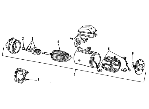 1988 Ford F-150 Ignition System Cable Set Diagram for E9PZ-12259-J